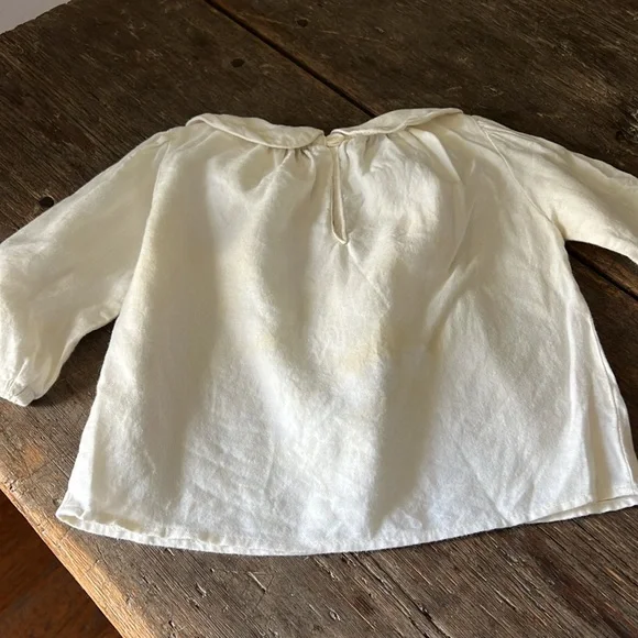 12m Soor Ploom cotton peasant blouse some fading and wear 🤍👀 - Picture 4 of 4